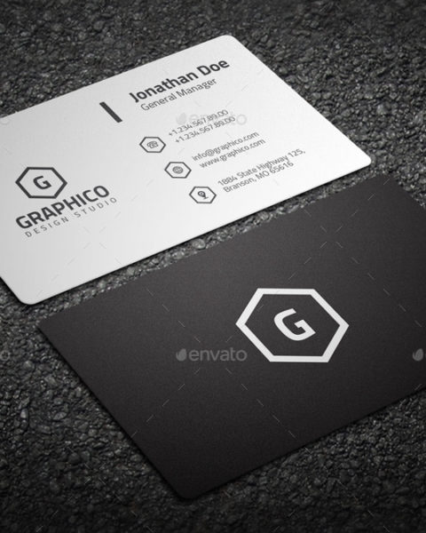 biglietto da visita bianco e nero 4