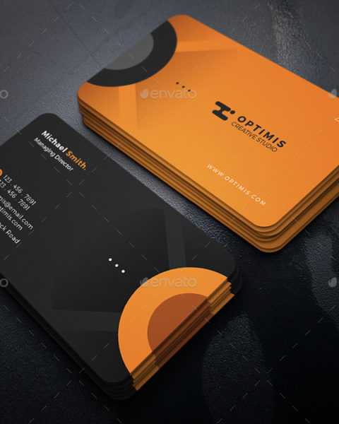 Biglietto da visita bicolore moderno 1