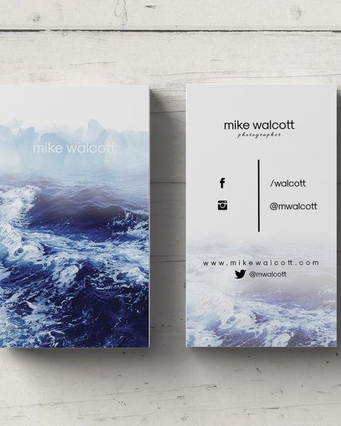 Biglietto da visita con immagine del mare 1