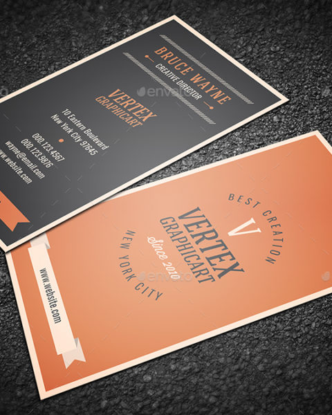 Biglietto da visita generico stile vintage