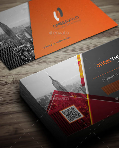 Biglietto da visita geometrico con immagine 4