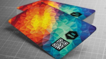 Biglietto da visita moderno poligonale-1