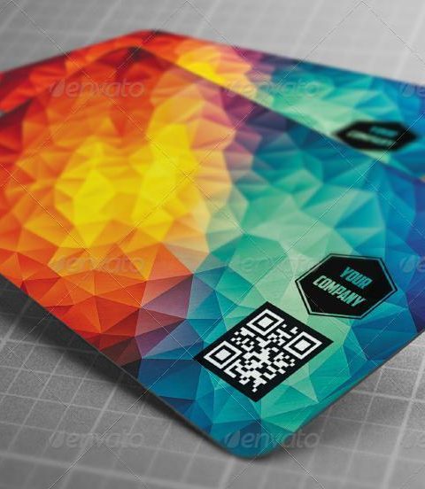 Biglietto da visita moderno poligonale-1