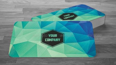 Biglietto da visita moderno poligonale-5