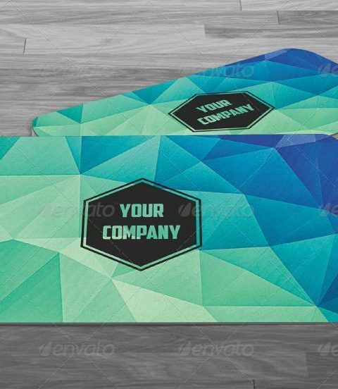 Biglietto da visita moderno poligonale-5