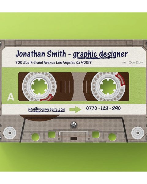 Biglietto da visita musicassetta anni 80