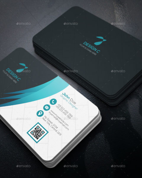 Biglietto da visita scuro con colore di contrasto3