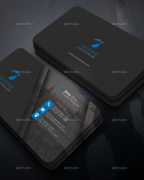 Biglietto da visita scuro con immagine di sfondo4