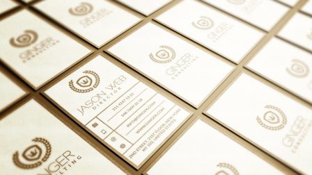 Biglietto da visita verticale bianco oro4