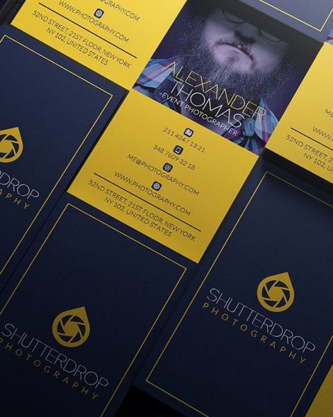 Biglietto da visita verticale con immagine 3