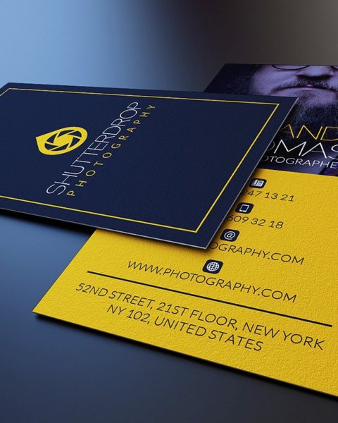 Biglietto da visita verticale con immagine