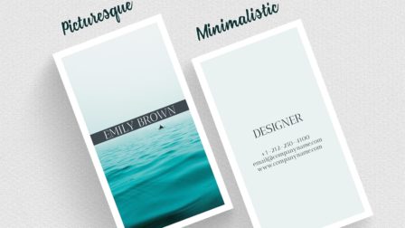 Biglietto da visita verticale minimale con immagine 4