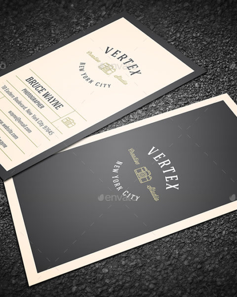 Biglietto da visita vintage per fotografi 3