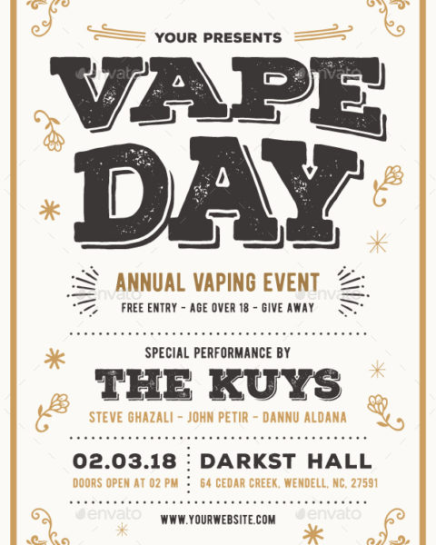 Flyer volantino eventi stile retrò vintage 2