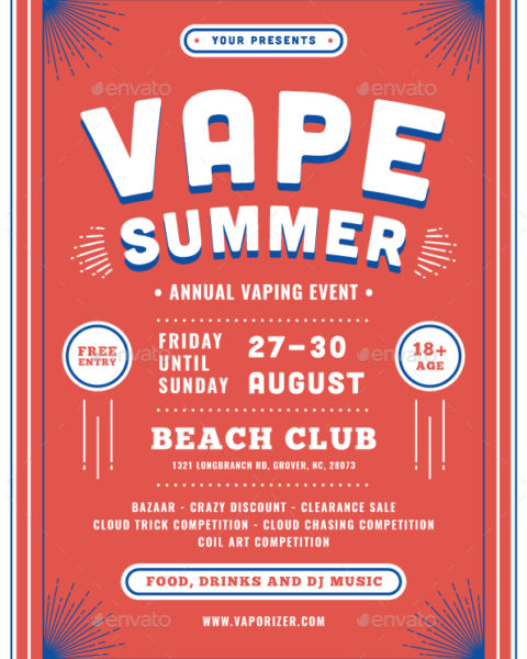 Flyer volantino eventi stile retrò vintage3