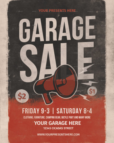 Volantino retrò vintage per saldi 2