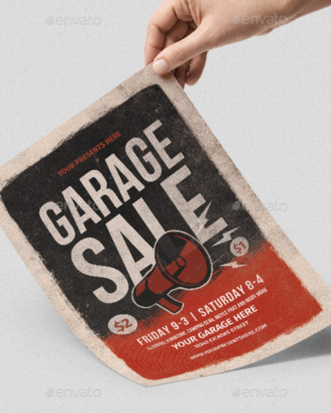 Volantino retrò vintage per saldi