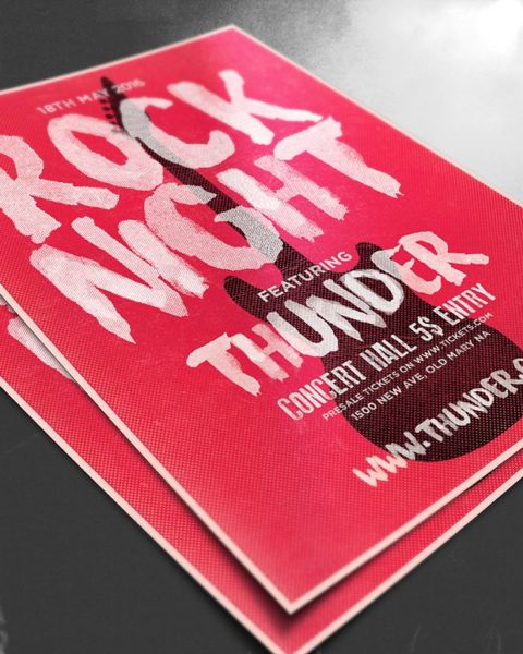 volantino musica rock