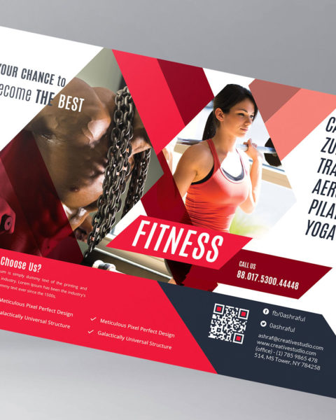 Volantino orizzontale per palestra 2