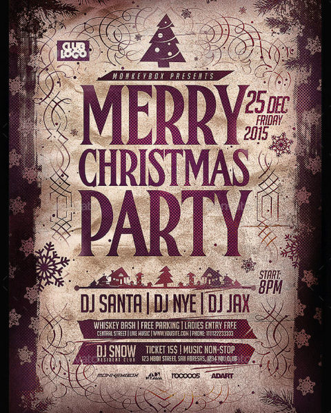 Volantino evento festività natalizie capodanno