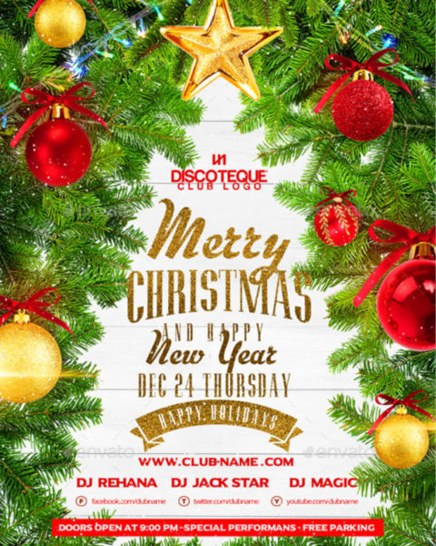 Volantino evento festività natalizie capodanno