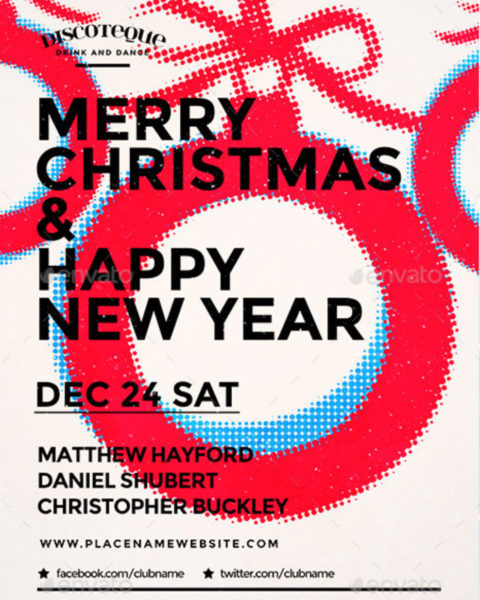 Volantino evento festività natalizie capodanno