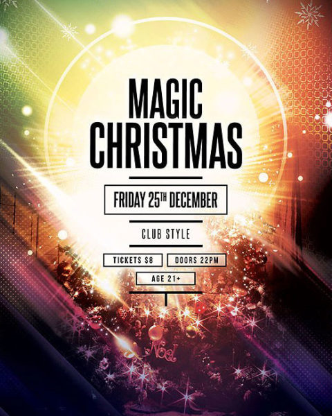 Volantino evento festività natalizie capodanno