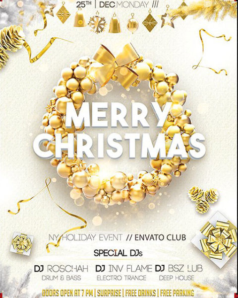 Volantino evento festività natalizie capodanno