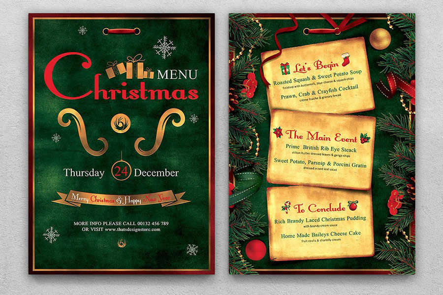 Menù per cena pranzo natale capodanno festività