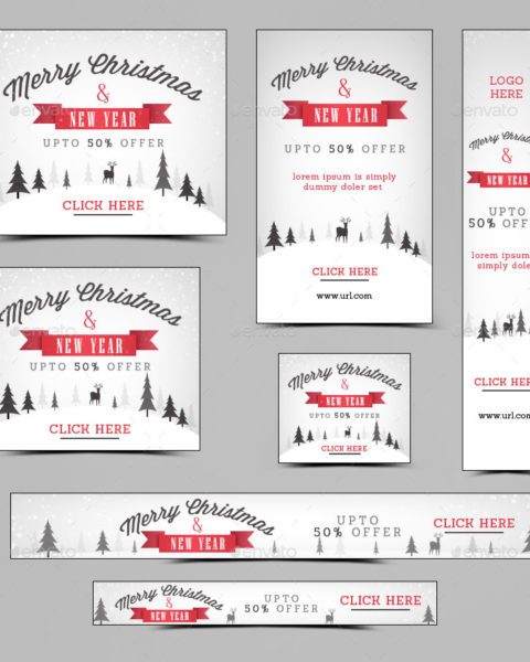 16 banner promozionali tema natalizio per ecommerce