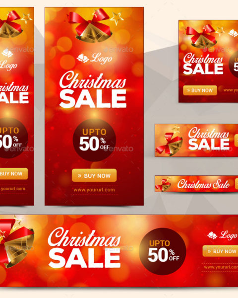 banner promozionali tema natalizio per ecommerce