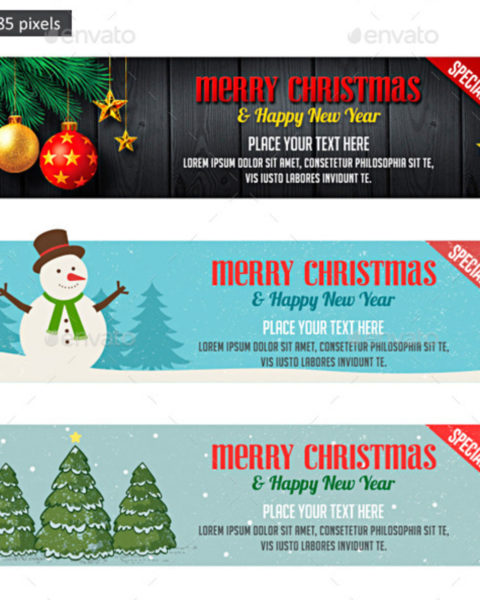 banner promozionali tema natalizio per ecommerce