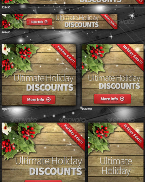 banner promozionali tema natalizio per ecommerce