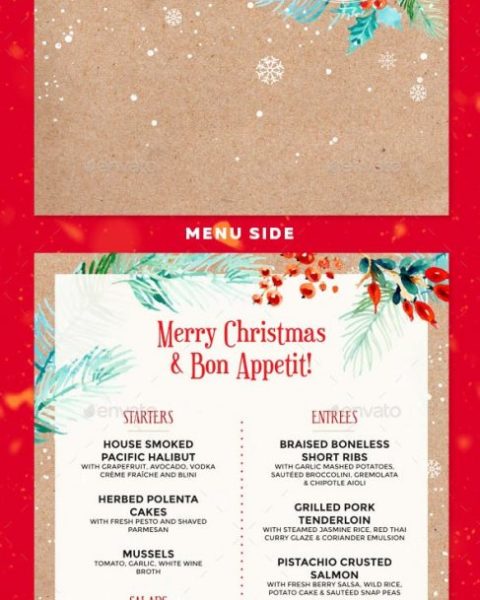 Menù per cena pranzo natale capodanno festività