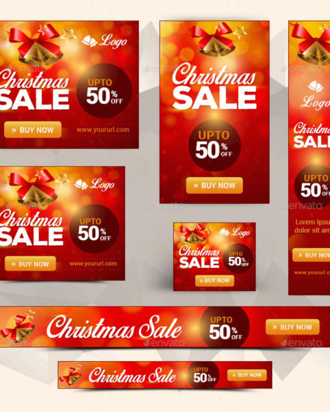 banner promozionali tema natalizio per ecommerce