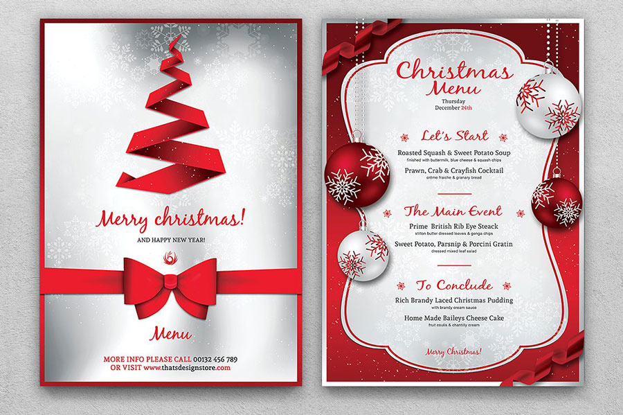 Menù per cena pranzo natale capodanno festività