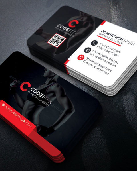 biglietto da visita gym fitness