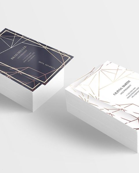 Biglietto da visita elegante con linee geometriche-5