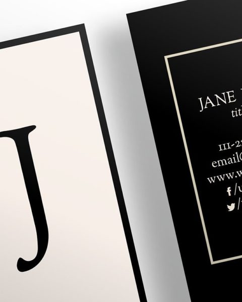 Biglietto da visita minimale con iniziale-2