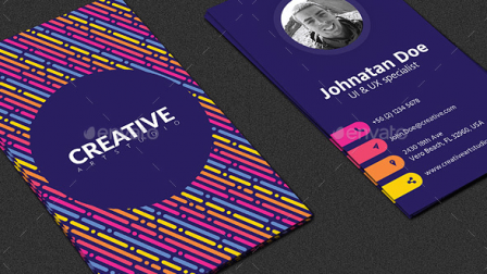 Biglietto da visita moderno con pattern colorato