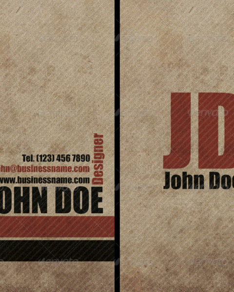 Biglietto da visita vintage con iniziali-2