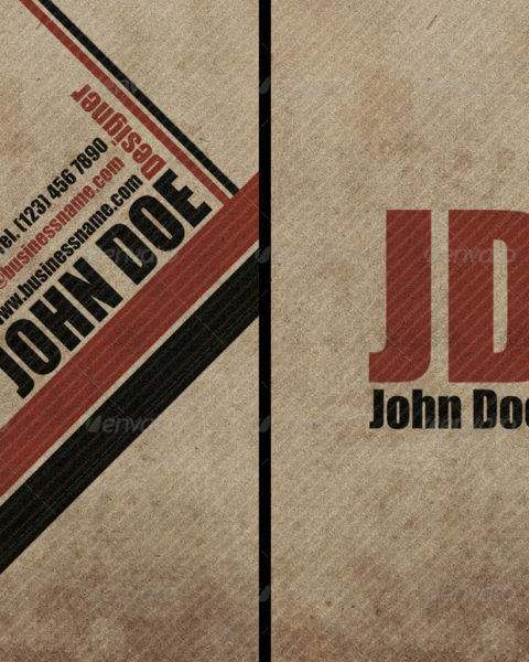 Biglietto da visita vintage con iniziali