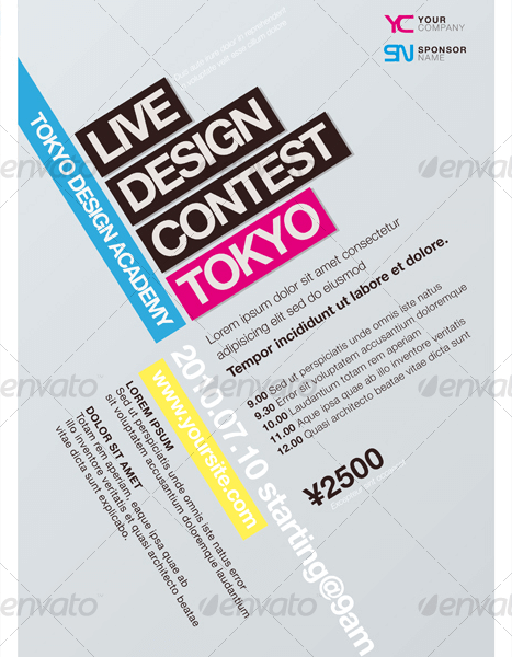 Flyer moderno testuale e multiuso