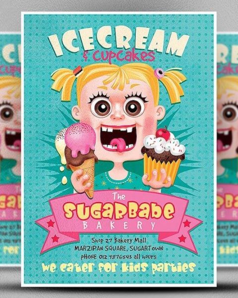 Volantino illustrato per compleanno bimbi-1