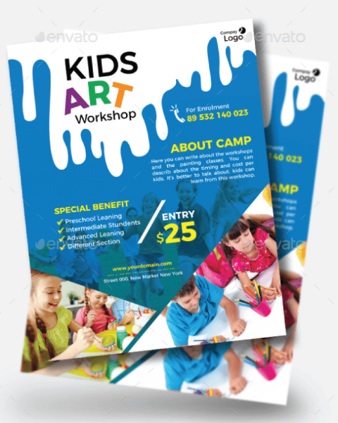 Volantino per attività creative con bimbi-4