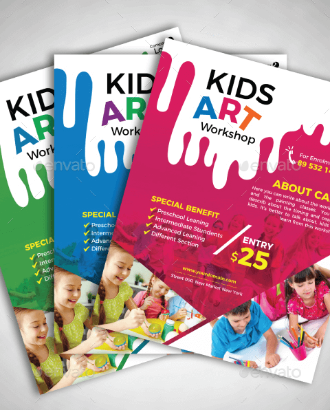 Volantino per attività creative con bimbi-6