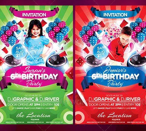 Volantino per compleanno bimbo o bimba-3