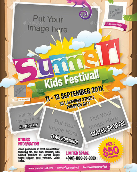 Volantino promozionale campo estivo