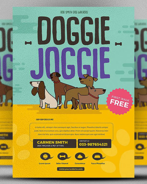 volantino servizio cani