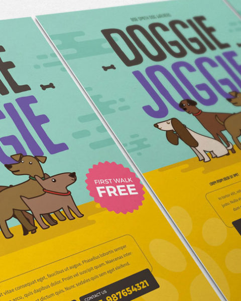 volantino servizio cani